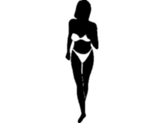 Sticker Custom Preview Image #102796 People Silhouettes Womanin Swimsuit