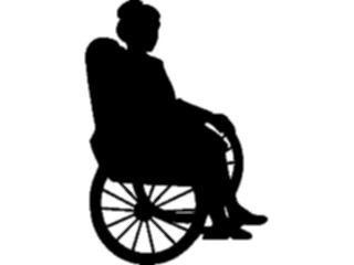 Sticker Custom Preview Image #102797 People Silhouettes Womanin Wheelchair