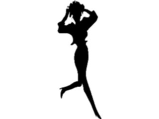 Sticker Custom Preview Image #102799 People Silhouettes Woman Leaping