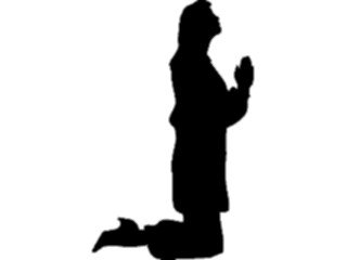 Sticker Custom Preview Image #102804 People Silhouettes Woman Praying