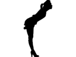 Sticker Custom Preview Image #102807 People Silhouettes Woman Puckering