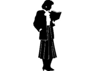 Sticker Custom Preview Image #102808 People Silhouettes Woman Reading