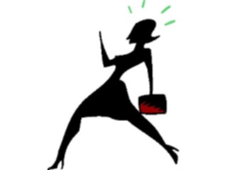 Sticker Custom Preview Image #102809 People Silhouettes Woman Running