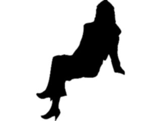 Sticker Custom Preview Image #102810 People Silhouettes Woman Sitting1