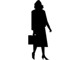 Sticker Custom Preview Image #102822 People Silhouettes Womanwith Briefcase2