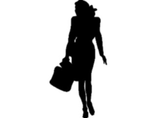 Sticker Custom Preview Image #102823 People Silhouettes Womanwith Briefcase3