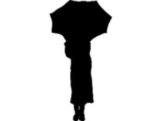 Sticker Custom Preview Image #102825 People Silhouettes Womanwith Umbrella1