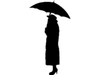 Sticker Custom Preview Image #102826 People Silhouettes Womanwith Umbrella2