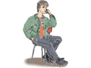 Sticker Custom Preview Image #102880 People Teenagers Boy Sitting4