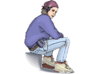 Sticker Custom Preview Image #102882 People Teenagers Boy Sitting6