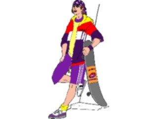 Sticker Custom Preview Image #102903 People Teenagers Boywith Skateboard