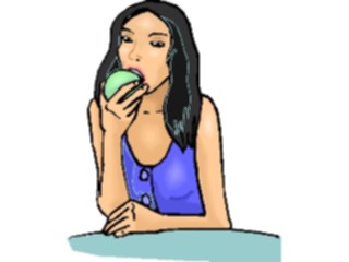 Sticker Custom Preview Image #102933 People Teenagers Girl Eating