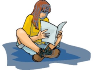 Sticker Custom Preview Image #102960 People Teenagers Girl Reading5