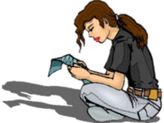 Sticker Custom Preview Image #102962 People Teenagers Girl Reading7