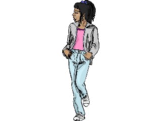 Sticker Custom Preview Image #102977 People Teenagers Girl Standing04