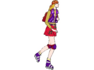 Sticker Custom Preview Image #102993 People Teenagers Girl Walking4