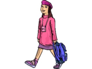 Sticker Custom Preview Image #102996 People Teenagers Girlwith Backpack2