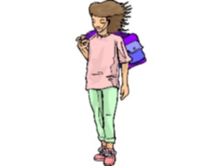 Sticker Custom Preview Image #102998 People Teenagers Girlwith Bag2