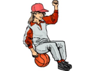 Sticker Custom Preview Image #103003 People Teenagers Girlwith Basketball