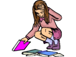 Sticker Custom Preview Image #103005 People Teenagers Girlwith Books