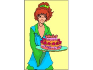 Sticker Custom Preview Image #103007 People Teenagers Girlwith Cake