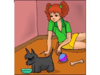 Sticker Custom Preview Image #103009 People Teenagers Girlwith Dog1