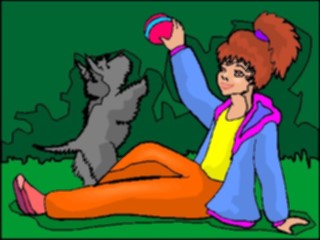 Sticker Custom Preview Image #103010 People Teenagers Girlwith Dog2