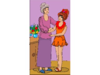 Sticker Custom Preview Image #103015 People Teenagers Girlwith Grandmother