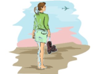 Sticker Custom Preview Image #103050 People Teenagers Walkingon Beach