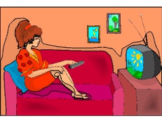 Sticker Custom Preview Image #103051 People Teenagers Watching Television