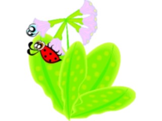 Sticker Custom Preview Image #104052 Plants Flowers Flowers Flower Ladybug