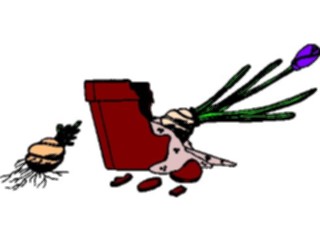 Sticker Custom Preview Image #104056 Plants Flowers Flowers Flower Pot Broken