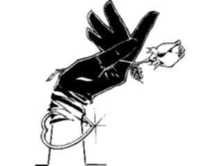 Sticker Custom Preview Image #104522 Plants Flowers Flowers Gloved Hand Rose