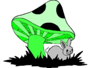 Sticker Custom Preview Image #105088 Plants Flowers General Mushroom Rabbit