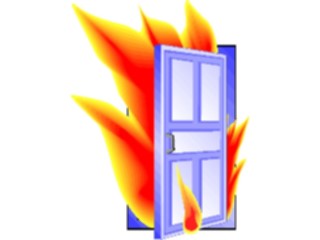 Sticker Custom Preview Image #105572 Police Fire Burning Door