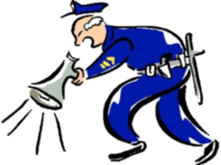 Sticker Custom Preview Image #106012 Police Fire Police Officer Megaphone