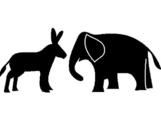 Sticker Custom Preview Image #106209 Politics Elections Donkey Elephant5