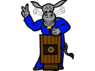 Sticker Custom Preview Image #106214 Politics Elections Donkey Speaking