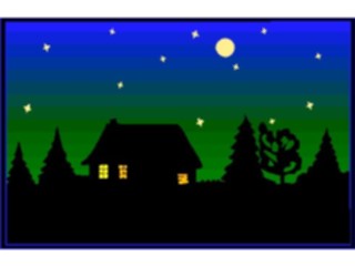 Sticker Custom Preview Image #106912 Real Estate Cabin Silhouette