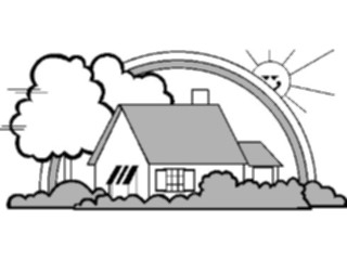 Sticker Custom Preview Image #107260 Real Estate House Rainbow
