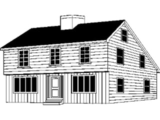 Sticker Custom Preview Image #107266 Real Estate House Salt Box