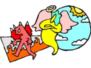 Sticker Custom Preview Image #107534 Religion Angel Cartoons Angel Devil3