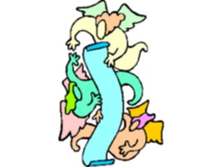 Sticker Custom Preview Image #107608 Religion Angel Cartoons Carrying Scroll11