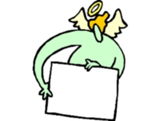 Sticker Custom Preview Image #107613 Religion Angel Cartoons Carrying Sign03