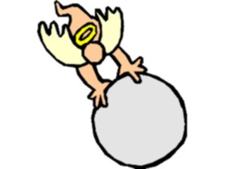 Sticker Custom Preview Image #107614 Religion Angel Cartoons Carrying Sign04