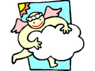 Sticker Custom Preview Image #107615 Religion Angel Cartoons Carrying Sign05