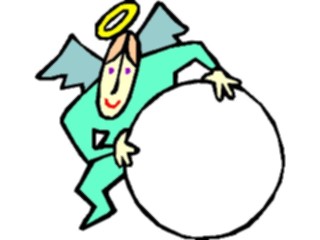 Sticker Custom Preview Image #107616 Religion Angel Cartoons Carrying Sign06