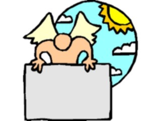 Sticker Custom Preview Image #107619 Religion Angel Cartoons Carrying Sign09