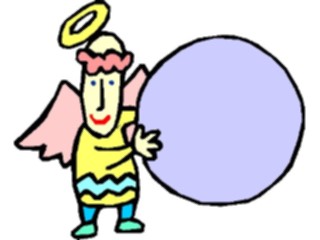 Sticker Custom Preview Image #107633 Religion Angel Cartoons Carrying Sign23