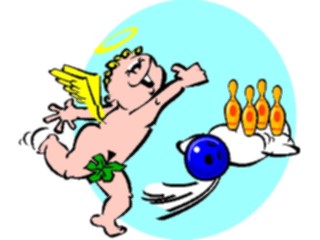 Sticker Custom Preview Image #107642 Religion Angel Cartoons Cherub Bowling